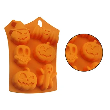 

New Halloween Pumpkin Skull Silicone Mold Baking Pan Cake Decorating Tools Chocolate Soap Mold Cake Stencils DIY Kitchen Tools