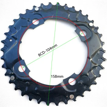 

38T 4Holes BCD104mm Front Bike Repair Chainring Chain Ring Bicycle 10/11 Speed