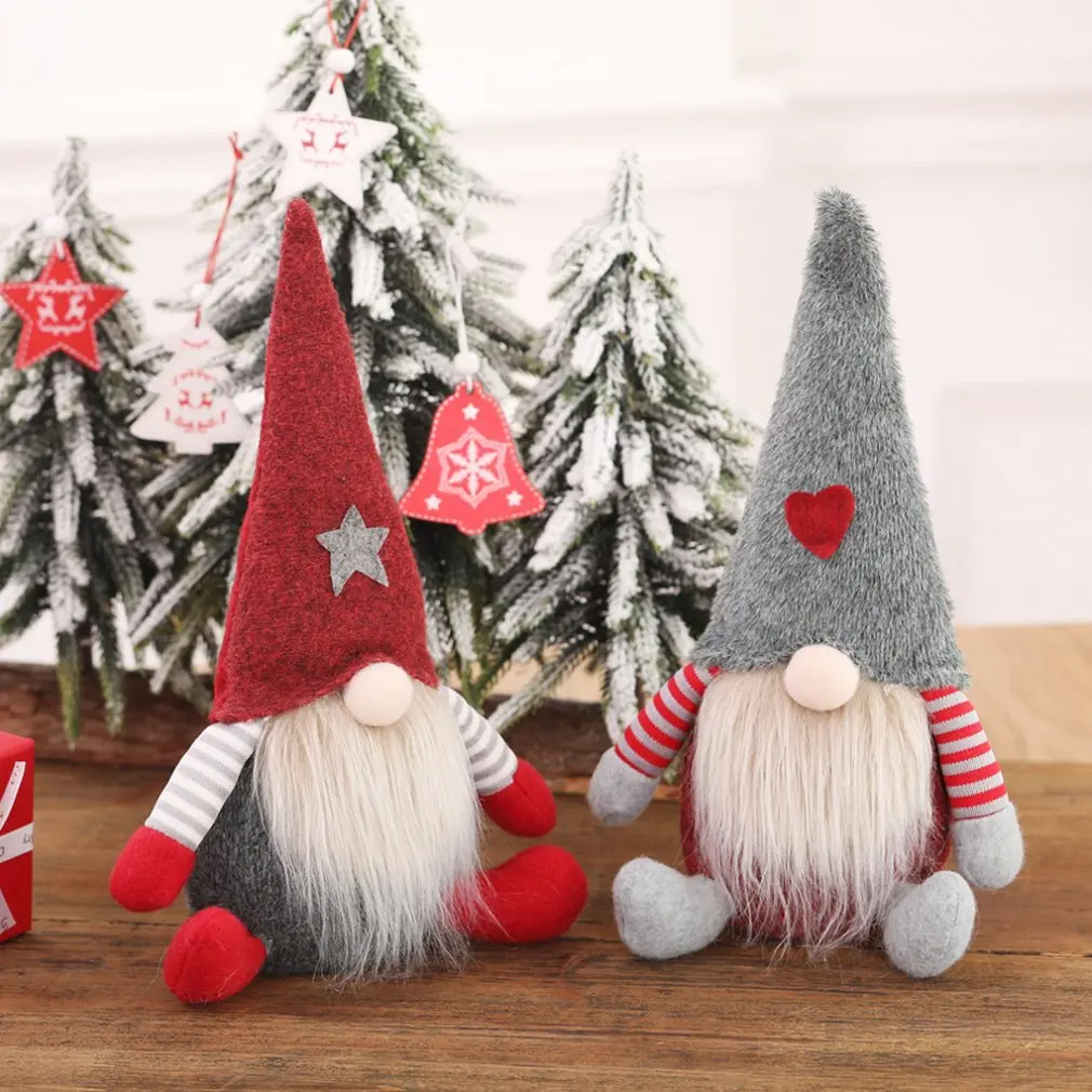 

Christmas Decoration Doll Faceless Hat Style Gnome Plush Doll Favor Party Decoration for Home New Year Gift