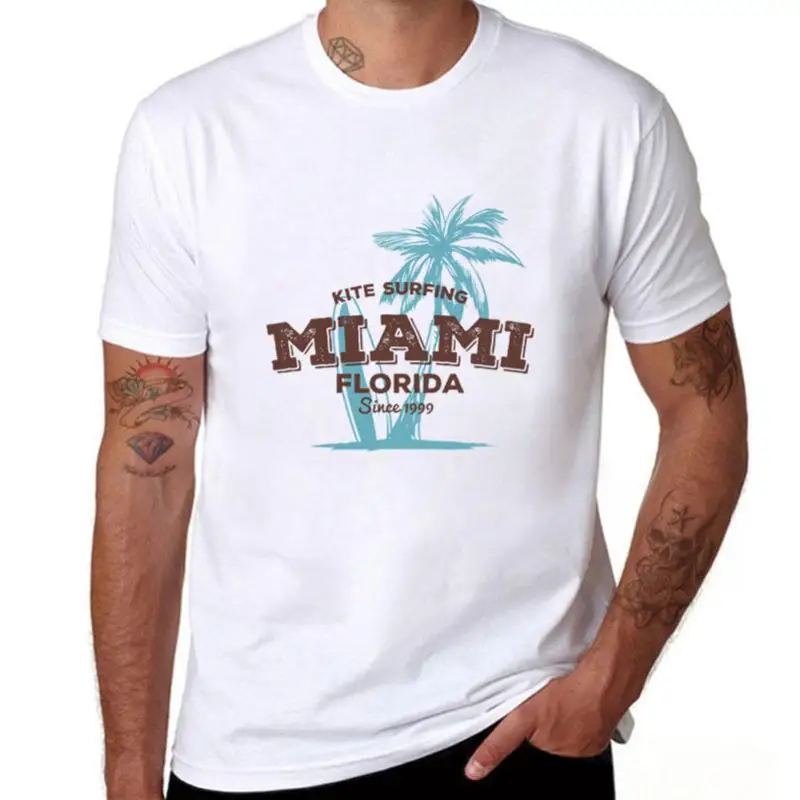 2019 Miami Florida Summer Men T-shirt Fashion Kite Plam Tree Top Tees Style O-neck Short Sleeve T Shirt 2019 Miami Florida Summer Men T-shirt Fashion Kite Plam Tree Top Tees Style O-neck Short Sleeve T Shirt