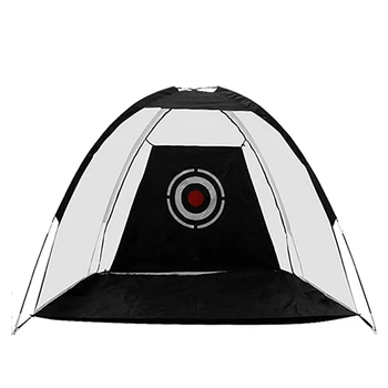 

Hot HG-Indoor Outdoor Foldable Golf Practice Net Golf Hitting Cage Garden Grassland Practice Tent Golf Training Equipment Black