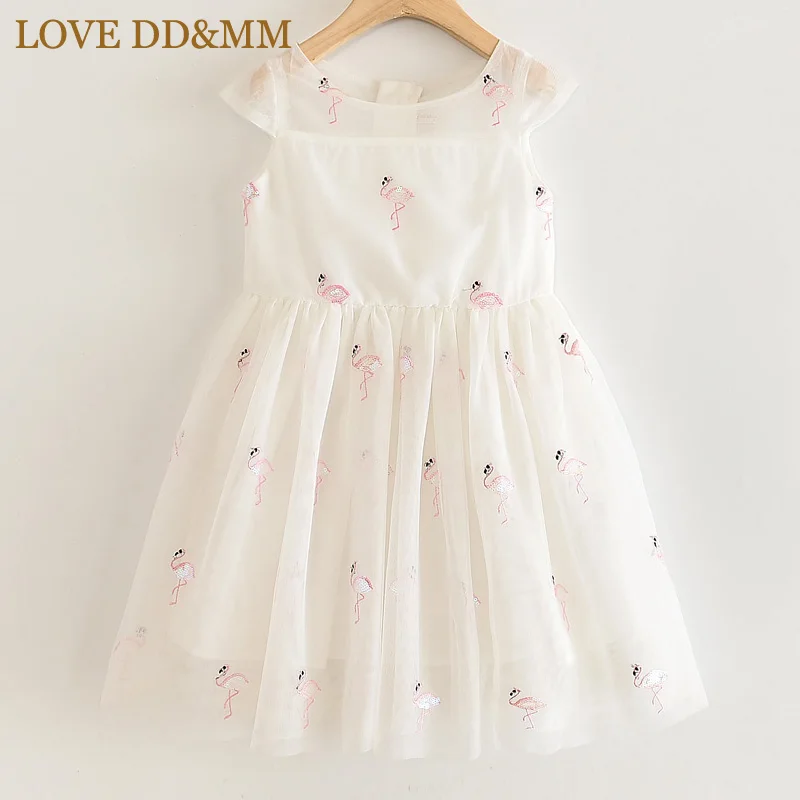 Детское Сетчатое платье с вышивкой LOVE DD &amp MM на Возраст 3-8 лет | Детская одежда и