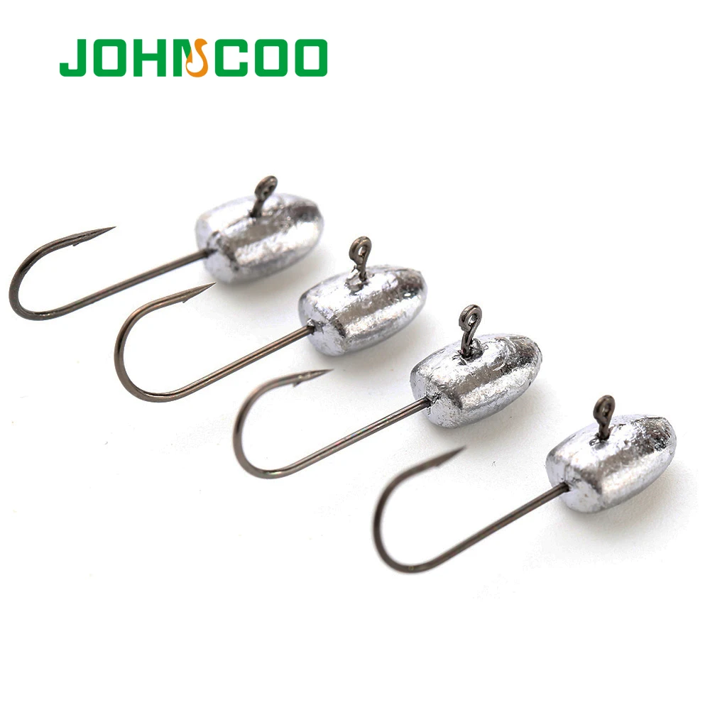 JOHNCOO 10 шт. мягкие приманки для червя джиг-Крючки 2 г 3 5g 7 с открытой головкой