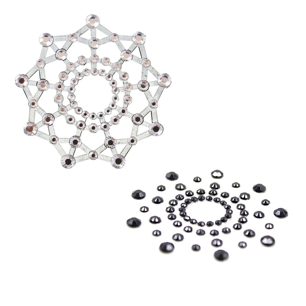 2 Pairs Fun Sexy Crystal Rhinestone Nipple Pasties Breast Sticker Diamante Nipple Pasties Breast Pasty Breast Sticker 
