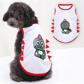

Fashion Green Dinosaurs Dog Clothes Pet Vest Shirt Spring Summer Clothes Dog T Shirt