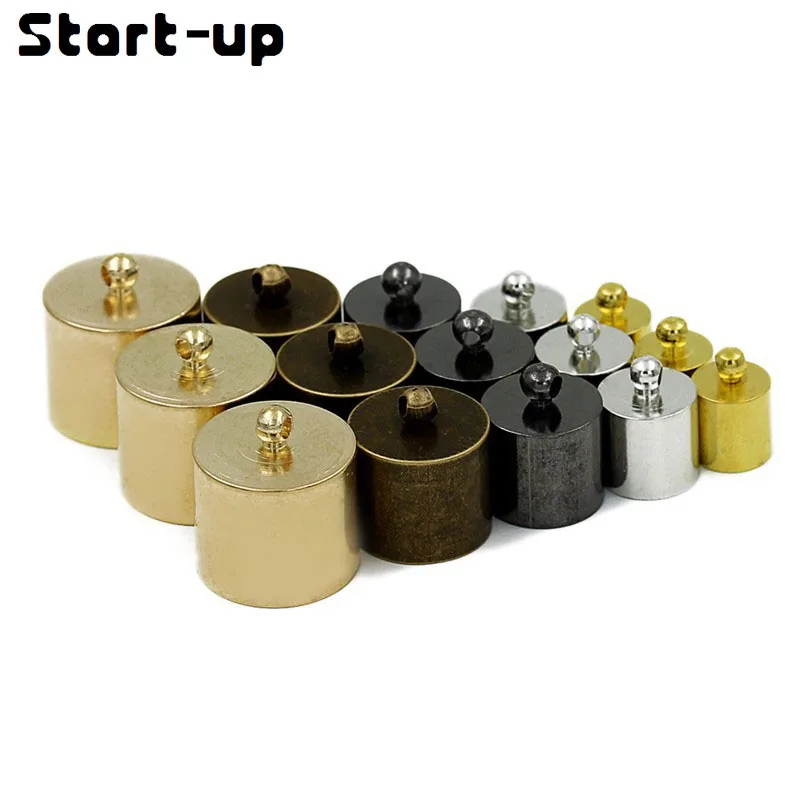 

100pcs Crimp Beading Caps For DIY Jewelry Accessories Making Tassel Leather Hooks Cords Cap Cord Bracelet Necklace 3/5/6/7/8/9mm