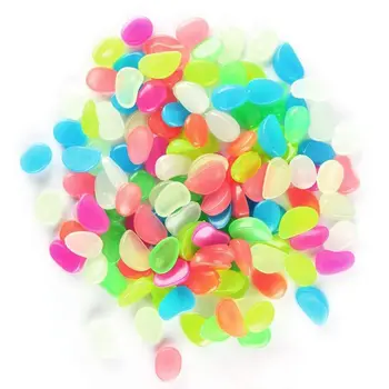 

100PCS Luminous Stones Glow in the Dark Garden Walkways Plant Yard Decor