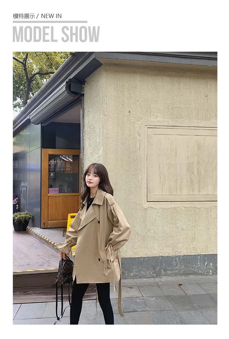 Женская одежда для фотосессии, Южная Корея, Dongdaemun, весна и осень, стиль, модный корейский стиль, свободный крой, Тренч, пальто Wom
