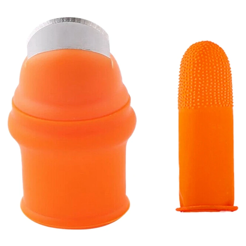 HLZS-cuchillo de silicona para jardinería con mango para el dedo