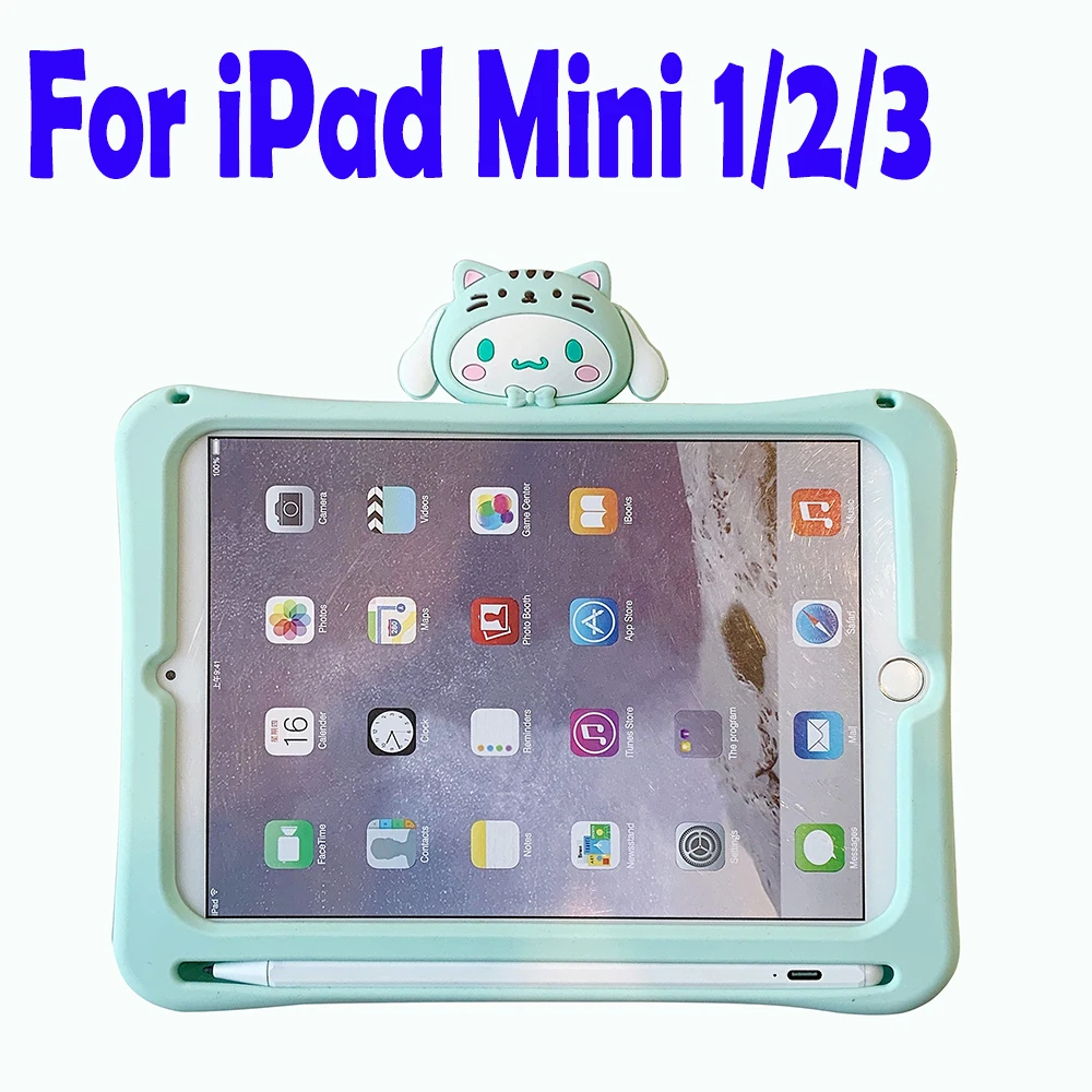 Для iPad 10,2 7th iPad 9,7 Дети чехол Pro 9,7 10,5 силиконовый чехол для iPad Mini 1 2 3 4 iPad 5 Air iPad 1 2 3 Flip смарт-чехол s с ручкой - Цвет: as photo