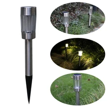 Декоративная практичная садовая современная лампа из нержавеющей стали на солнечных батареях, легкая установка, супер яркая светодиодная Экологичная лампа для газона с шипами