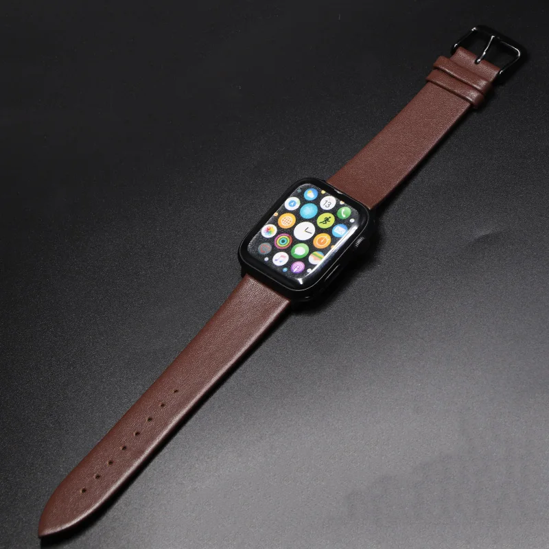 Ремешок из натуральной кожи для Apple Watch Series 5 4 38 мм 40 44 мм|Ремешки часов| |