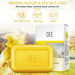 WXE 100% минеральной очистка и увлажнение серное мыло для очищающая для лица жирной грязи баланс выделение жира мыло Лидер продаж