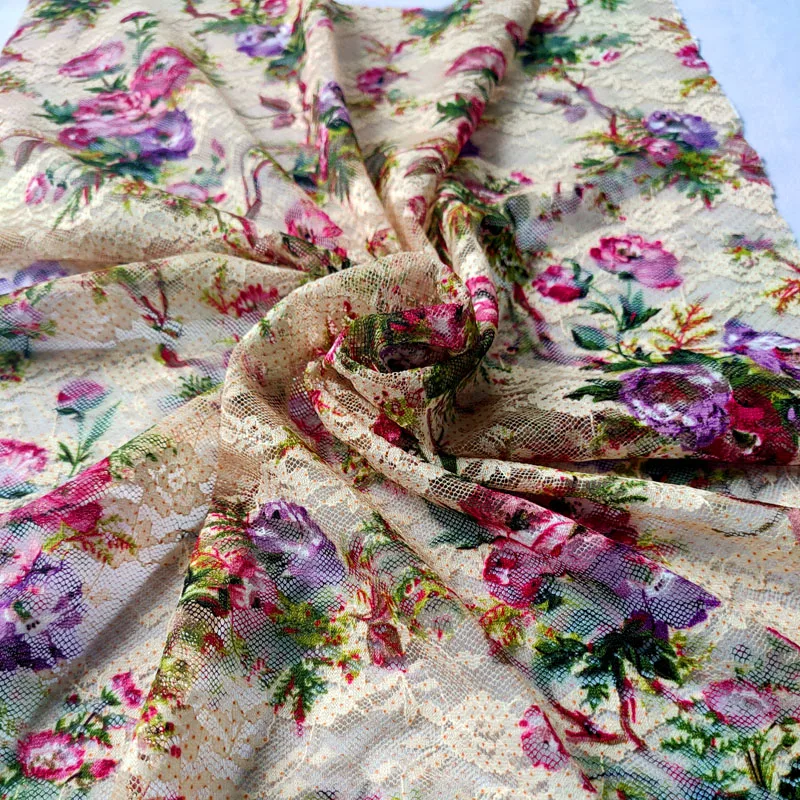 

Small floral lace fabric printed sexy breathable washable ladies decorative bra webbing cloth bag lace dress