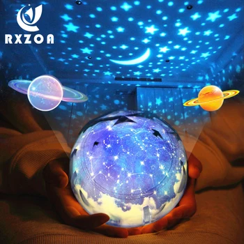 

Starry Sky Night Light Planet Magic Projector Earth Universe LED Lamp Colorful Rotate Flashing Star Christmas Gift For Children