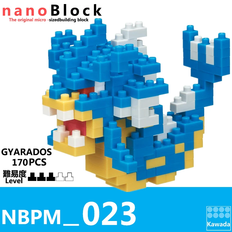 Nanoblock Покемон Пикачу NBPM 023 Gyarados 170 шт. аниме мультфильм алмаз мини микро блок