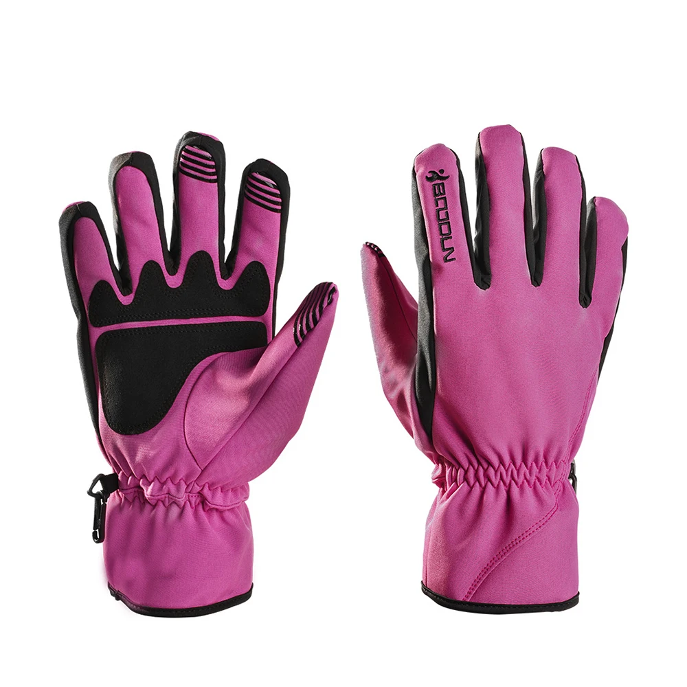 Winter Riding Ski Gloves For Men Women Cold And Windproof Snowboard Motorcycle Gloves Outdoor Veneer Sports Riding Warm Gloves - Цвет: Purple