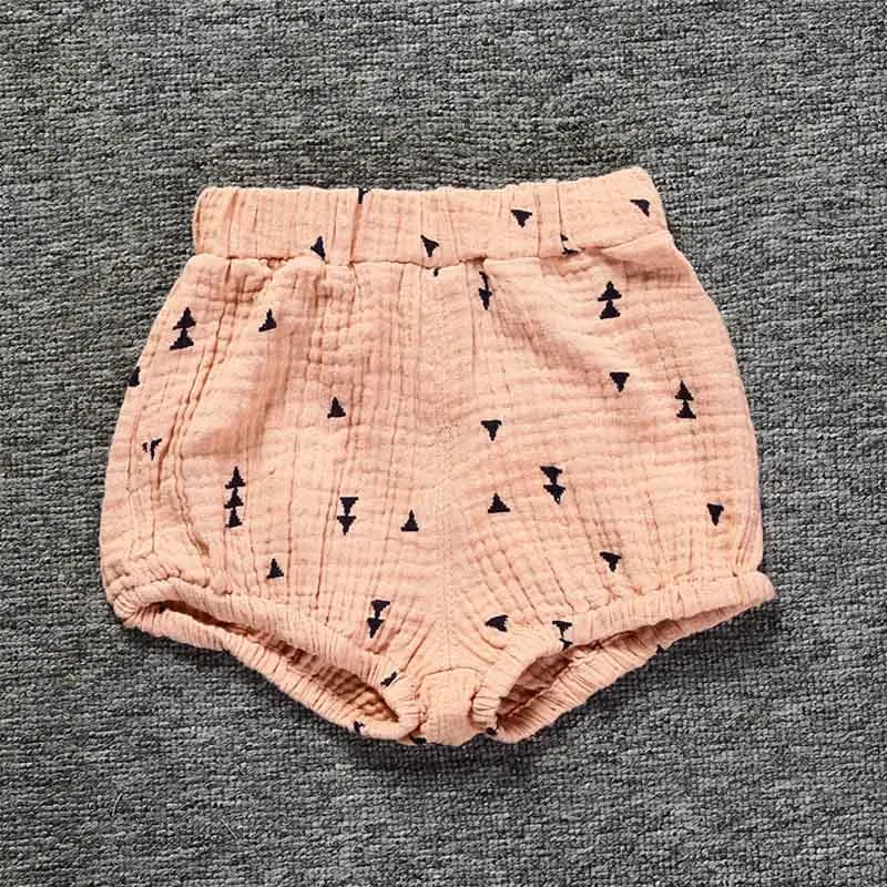 Новые милые хлопковые льняные шорты с принтом для новорожденных и маленьких мальчиков и девочек, детские трусики-подгузники, От 0 до 5 лет