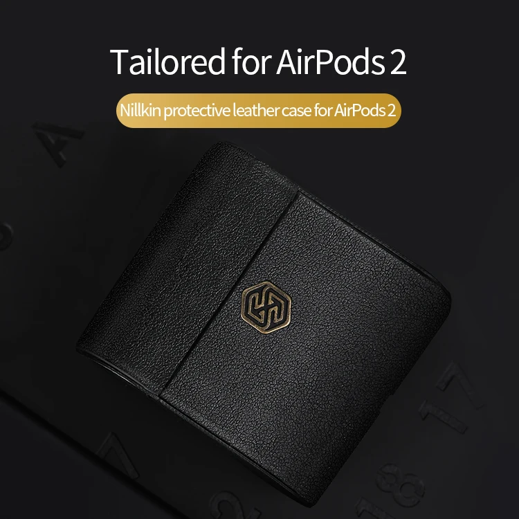 Защитный чехол Nillkin из искусственной кожи для Apple Airpods 2 Airpods2 Магнитный флип-чехол