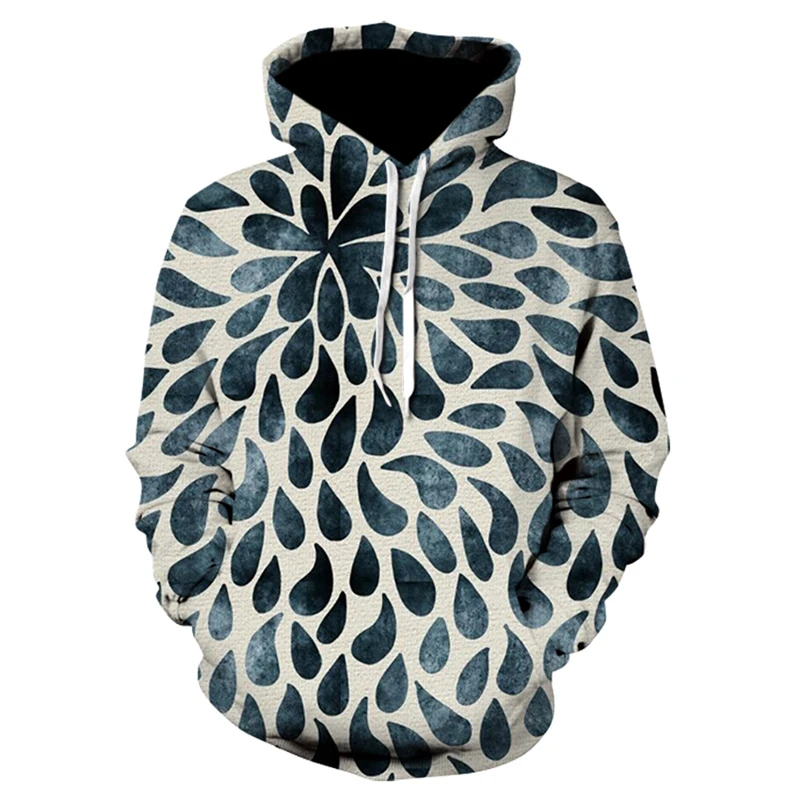 

2020 New 3D Water Drop Print Hoodie Spring Casual Fashion Sweatshirt Fall Long Sleeve Pocket Pullover Mens Funny Style Jacket