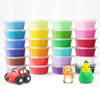 

24 Colors/Set Super Light Clay Slime Fluffy Educational Toys For Children Handmade Plasticine Modelling Clay Anti Stress Toys