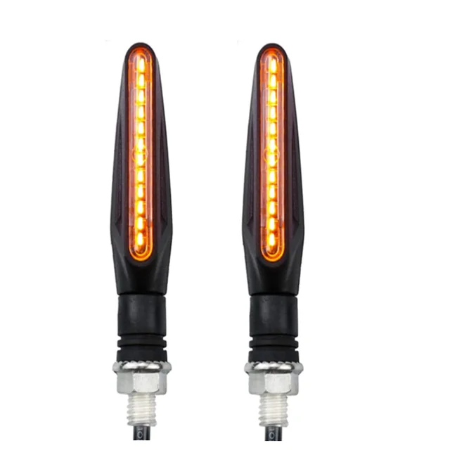 Universal Motorcycle Turn Signal Light 12V Led Moto Flowing Water Blinker Bendable Motorcycle Flashing Lights Signal Lamp 2pcs