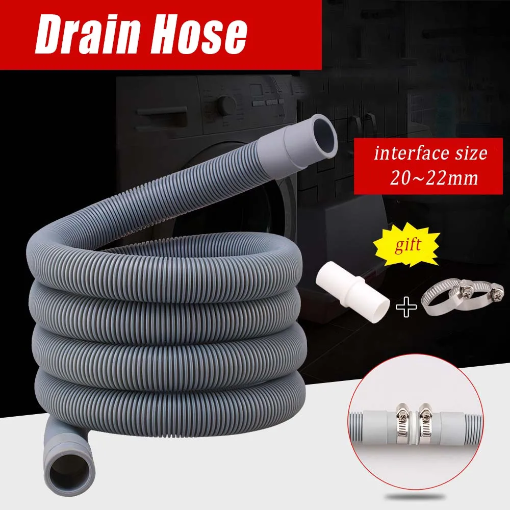 1/2/3M Washing Machine Dishwasher Drain Waste Hose Extension Pipe With Bracket Set Wasch maschine Ablaufschlauch plumbing hose plumbing supply hose drain hose