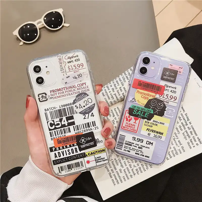 label print iphone case