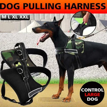 

Pet Dog Harness Breathable Mesh Padded Outdoor Sport No Pull Vest Adjustable Harness For Medium Large Dog Accessories