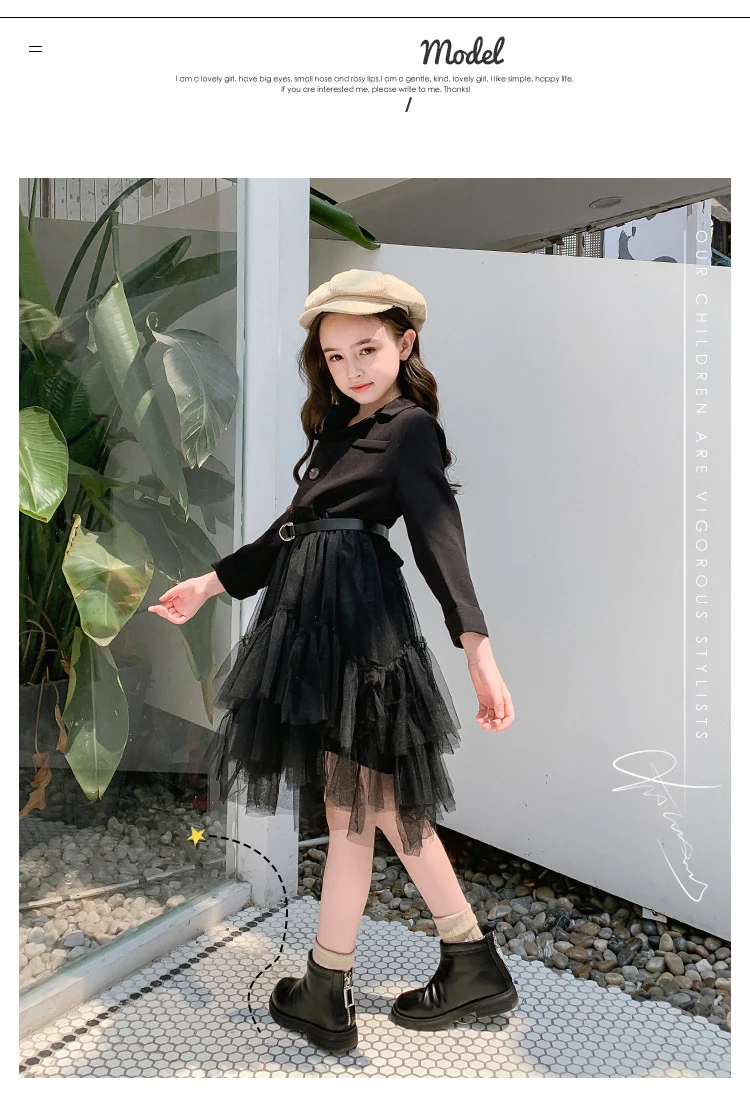 Новое Осеннее детское платье с рисунком из сапоги "Принцесса" для девочек ботильоны детская обувь для танцев; черная обувь; модные ботинки;