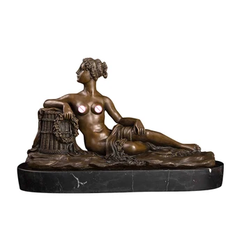 

Villa hotel decoration bronze nude lady lying statue sculptue for sale