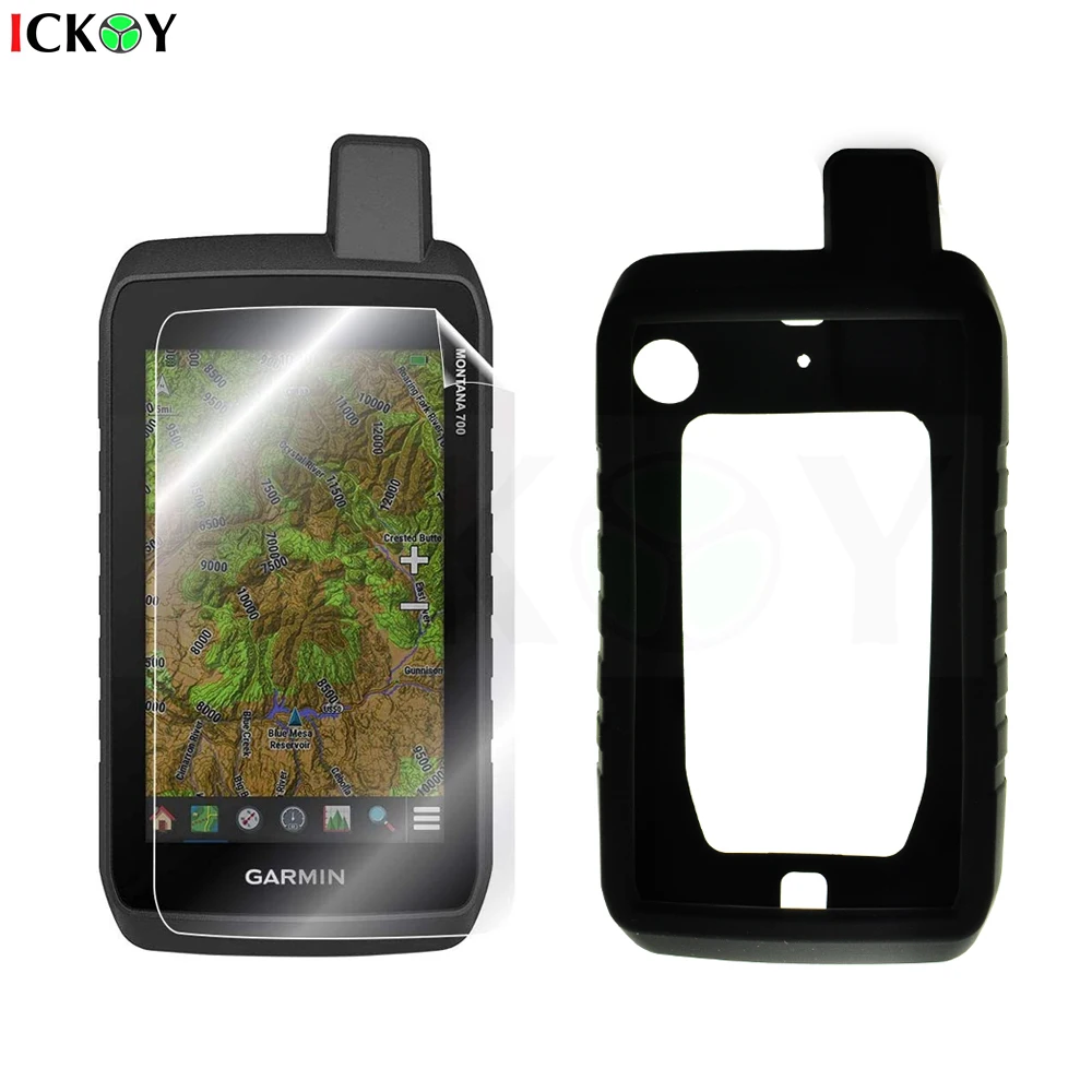 

Silicon Protect Case Skin + LCD Screen Protector Shield Film for Hiking Handheld GPS Garmin Montana 700 750 750i 700i