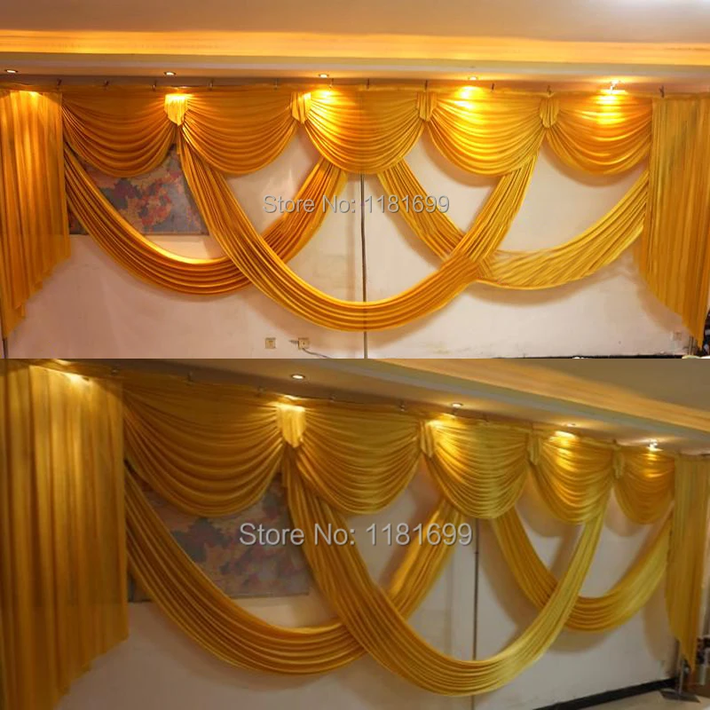 6 Meter/20feet Long Luxury and Elegant Wedding Swags Ice Silk Wedding