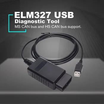

ELM327 USB FTDI/PIC18F25K80 Chip Code Reader for Ford HS CAN/MS CAN Switch Car Vehicle OBDII Diagnostic Tool Interface Hot