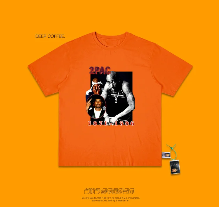 Salute 2pac бандит банда хип-хоп рэп Си Хай банк короткий рукав Футболка свободная Высокая улица хип-хоп