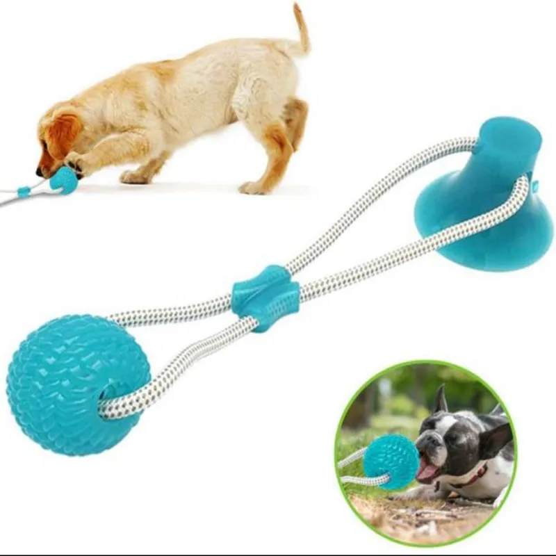 Многофункциональная молярная резиновая игрушка для собаки жевательный мячик для чистки зубов безопасная эластичная мягкая присоска для щенка с собакой, которая держит игрушку