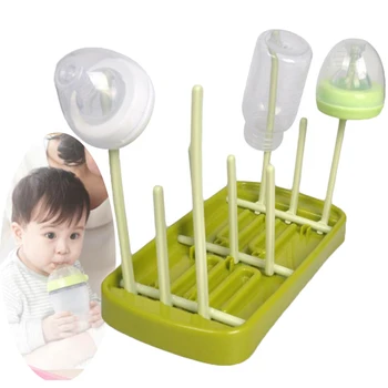 

Foldable Infant Bottle Dry Rack Portable Babys Milk Feeding Bottle Storage Rack Bottle Drain Drying Racks Safe Care Plastic Rack