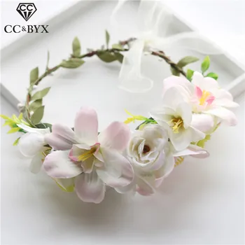 

CC Wreath Crown Tiara Hairband Party Beach Wedding Hair Accessories For Women Bride Bridesmaids 100% Handmade Flower Crowns at55