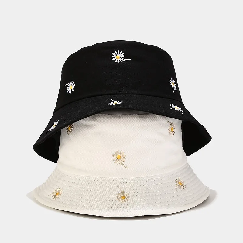 Ldslyjr Cotton Flower Embroidery Bucket 