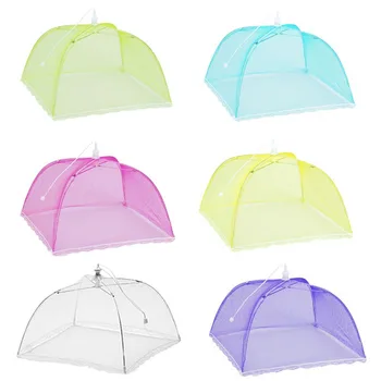 

Foldable Household Food Umbrella Washable Mesh Food Lid Picnic Barbecue Party Anti Fly Mosquito Net Tent Kitchen Gadgets