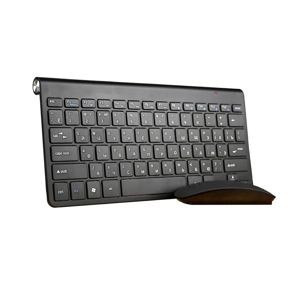 Zienstar русская тонкая беспроводная клавиатура 2 4G мышь Combo для MACBOOK ноутбука ТВ