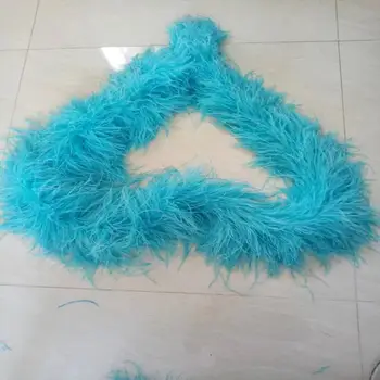 

Hot Sale 10 Meters Pretty 5 Layer Sky Blue Natural Ostrich Feather Weddings Parties Home Improvement Scarves Decoration