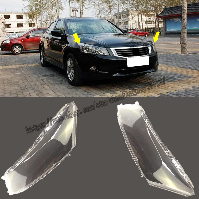 

For Honda Accord 2008 2009 2010 2011 2012 Headlight Lens Headlamp Cover 2pcs high quality Car modification accessories