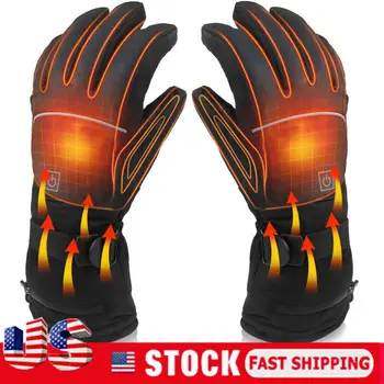 

Winter Warm Gloves 1 Pair Heated Gloves Rechargeable Battery Powered Touchscreen