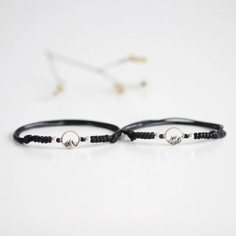 

Vows Simple Literary Couples Bracelet Jewelry Gift Men and Women Students Lover's Charm Bracelet Kpop Style