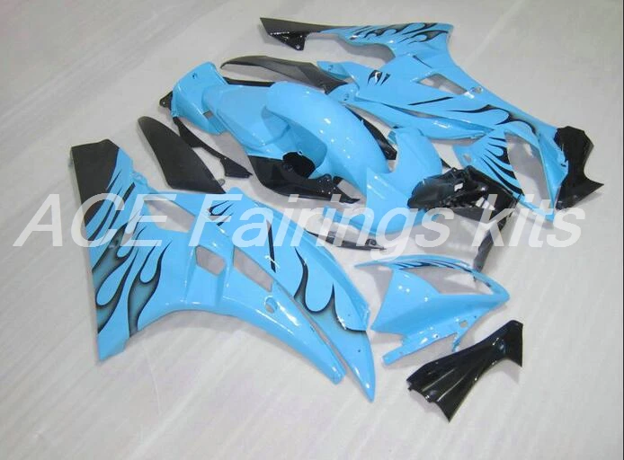 4 подарки Новые ABS полные комплекты обтекателей подходят для YAMAHA YZF-R6 2006 2007 Обтекатели набор YZF R6 06 07 литье под давлением Небесно-Голубой
