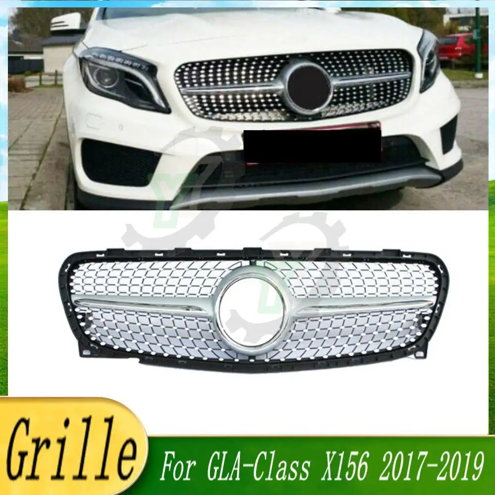 

W156 Facelift Front Bumper Hood Grille Racing Grill For Mercedes Benz GLA Class X156 GLA180 GLA200 GLA250 GLA45 2017 2018 2019