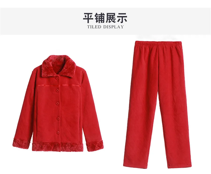 Thicken Flannel Winter Couples Pajamas Set For Women Men Plush Fabric Sleepwear Pyjamas Suit man Casual Home Clothing male