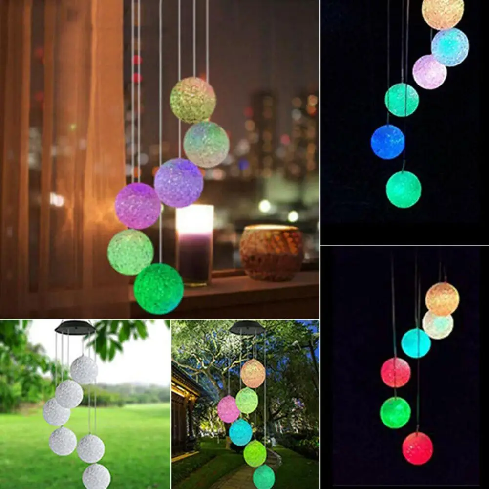 Particle solar lights for garden decoration Wind Chime Light Colorful Gradient Outdoor Solar Led Path Lawn Yard Garden Lamp