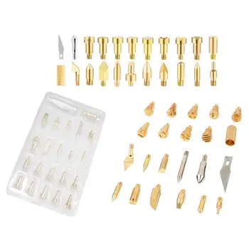 

22Pcs/set Wood Burning Pen Tip Stencil Soldering Iron Working Kit For Hobby Carving Pyrography Tool Craft T1P4